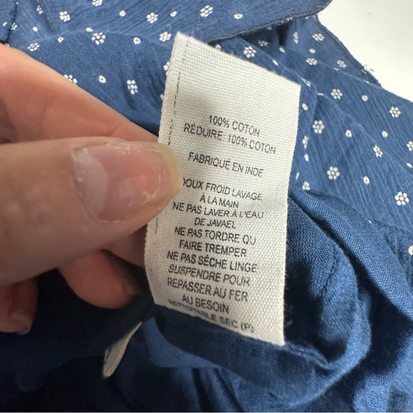 Ulla Johnson Jules Polka Dot Handkerchief Dress blue/white 2 - Picture 9 of 12